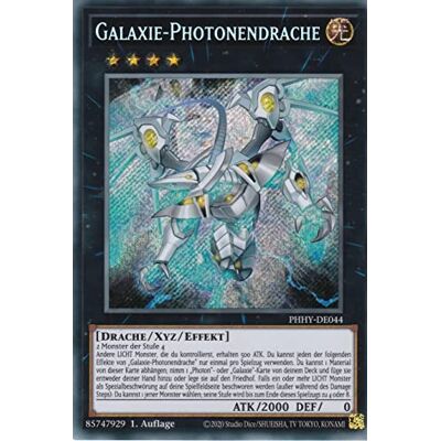 TCG PHHY-DE044 Galaxie-Photonendrache Secret Rare Deutsch 1. Auflage mit Versandschutz Photon Hypernova Yu-Gi-Oh TCG PHHY-DE044 Galaxie-Photonendrache Secret Rare Deutsch 1. Auflage mit Versandschutz Photon Hypernova Yu-Gi-Oh