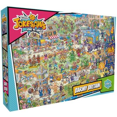 Gibsons Puzzle Barmy Britain 1000 Teile humorvolles Kartonspiel Gibsons Puzzle Barmy Britain 1000 Teile humorvolles Kartonspiel