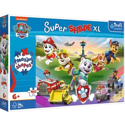 Trefl Junior PAW Patrol, Springende Hunde Puzzle 160 XL Super Shape Verrückte Formenpuzzles, große Teile, Bunte Puzzles mit PAW Patrol Märchenfiguren, Spaß für Kinder ab 6 Jahren Trefl Junior PAW Patrol, Springende Hunde Puzzle 160 XL Super Shape Verrückte Formenpuzzles, große Teile, Bunte Puzzles mit PAW Patrol Märchenfiguren, Spaß für Kinder ab 6 Jahren