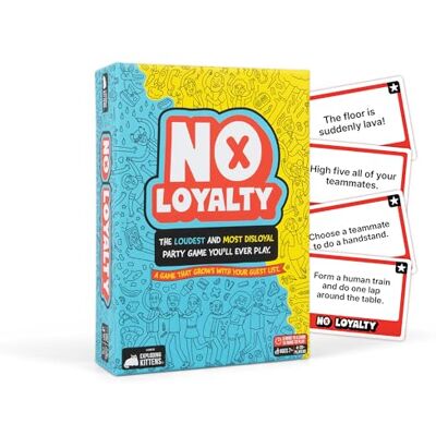 Exploding Kittens No Loyalty – Win Challenges, Switch Teams, Repeat – Chaotic Party Game for Large Groups, and Holidays – 4–20 Players Ages 7+ – Perfect for Christmas, Thanksgiving, Stocking Stuffers Exploding Kittens No Loyalty – Win Challenges, Switch Teams, Repeat – Chaotic Party Game for Large Groups, and Holidays – 4–20 Players Ages 7+ – Perfect for Christmas, Thanksgiving, Stocking Stuffers