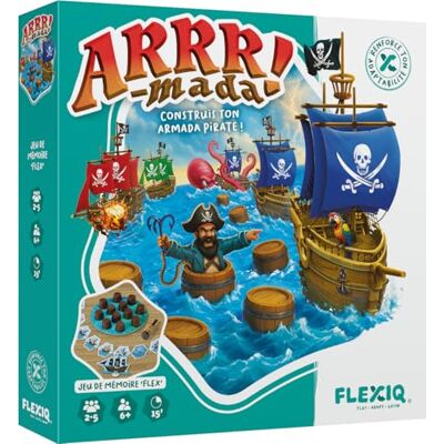 Asmodee ARRR-MADA – FlexiQ – Gesellschaftsspiel mit Piratenmotiv – Familienspiel für Kinder – 6 Jahre – 2 bis 5 Spieler – 15 Minuten – französische Version Asmodee ARRR-MADA – FlexiQ – Gesellschaftsspiel mit Piratenmotiv – Familienspiel für Kinder – 6 Jahre – 2 bis 5 Spieler – 15 Minuten – französische Version