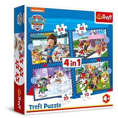Trefl Puzzles von 35 bis 70 Teile, 4-in-1: Hundesachen, 4+ Set mit 4 Puzzles, unterschiedliche Schwierigkeitsgrade, Förderung von Konzentration und Beobachtungsgabe, hohe Qualität Trefl Puzzles von 35 bis 70 Teile, 4-in-1: Hundesachen, 4+ Set mit 4 Puzzles, unterschiedliche Schwierigkeitsgrade, Förderung von Konzentration und Beobachtungsgabe, hohe Qualität