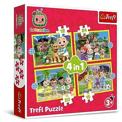 Trefl Cocomelon Lernen Sie die Helden kennen Puzzle 4in1, 4 Spiele, von 12 bis 24 Elemente Unterschiedlicher Schwierigkeitsgrad, Buntes Puzzle mit Helden der Fernsehserie, für Kinder ab 3 Jahren Trefl Cocomelon Lernen Sie die Helden kennen Puzzle 4in1, 4 Spiele, von 12 bis 24 Elemente Unterschiedlicher Schwierigkeitsgrad, Buntes Puzzle mit Helden der Fernsehserie, für Kinder ab 3 Jahren