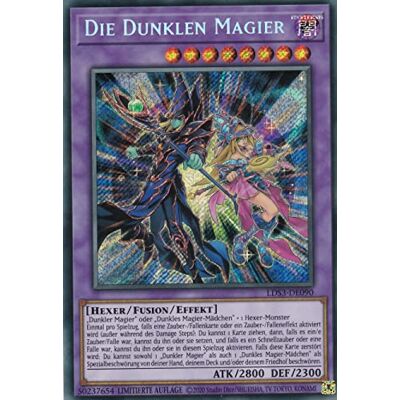 TCG LDS3-DE090 Die Dunklen Magier Secret Rare Deutsch 1. Auflage im Set mit Ultrapro Toploader Yugioh TCG LDS3-DE090 Die Dunklen Magier Secret Rare Deutsch 1. Auflage im Set mit Ultrapro Toploader Yugioh