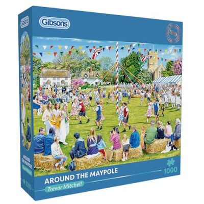 Gibsons Puzzle Around the Maypole 1000 Teile bunt Karton nachhaltig Gibsons Puzzle Around the Maypole 1000 Teile bunt Karton nachhaltig