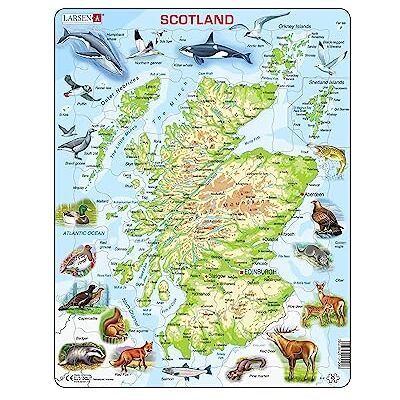 Larsen A41 Schottland Topographische Karte, Englisch Ausgabe, Rahmenpuzzle mit 63 Teilen Larsen A41 Schottland Topographische Karte, Englisch Ausgabe, Rahmenpuzzle mit 63 Teilen