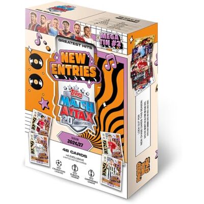 Topps Match Attax UCC 2026/27 Mega Tin 2 (New Entries) Jede Mega Tin enthält sechs Sammelkartenpäckchen sowie vier exklusive Greatest Hits Limited Edition-Karten. Topps Match Attax UCC 2026/27 Mega Tin 2 (New Entries) Jede Mega Tin enthält sechs Sammelkartenpäckchen sowie vier exklusive Greatest Hits Limited Edition-Karten.
