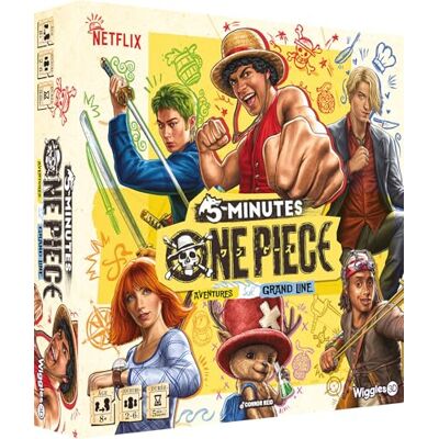Asmodee 5 Minuten: One Piece – Wiggles 3D – Spiel mit freetischem Kooperations-Kartenspiel – Universum der Serie One Piece – ab 8 Jahren – 2 bis 6 Spieler – 5 Minuten – französische Version Asmodee 5 Minuten: One Piece – Wiggles 3D – Spiel mit freetischem Kooperations-Kartenspiel – Universum der Serie One Piece – ab 8 Jahren – 2 bis 6 Spieler – 5 Minuten – französische Version