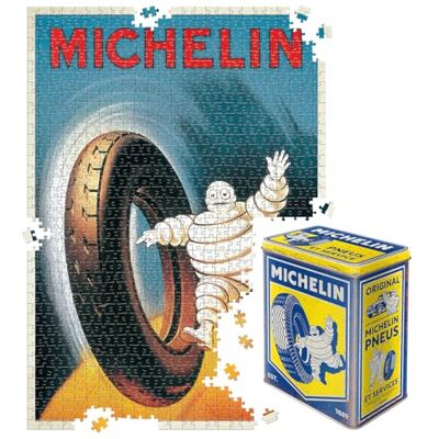 ART Retro Puzzle 1000 Teile, 68 x 48 cm, Michelin – Vintage – Geschenk-Idee für Motor-Fans, Original Lizenzprodukt (OLP), für Erwachsene, in Vintage-Metalldose als Geschenkverpackung ART Retro Puzzle 1000 Teile, 68 x 48 cm, Michelin – Vintage – Geschenk-Idee für Motor-Fans, Original Lizenzprodukt (OLP), für Erwachsene, in Vintage-Metalldose als Geschenkverpackung