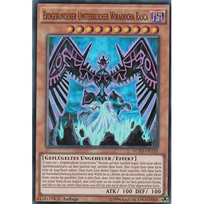 TCG LC5D-DE150 Erdgebundener Unsterblicher Wiraqocha Rasca Super Rare Deutsch 1. Auflage im Set mit Ultrapro Toploader Yugioh TCG LC5D-DE150 Erdgebundener Unsterblicher Wiraqocha Rasca Super Rare Deutsch 1. Auflage im Set mit Ultrapro Toploader Yugioh