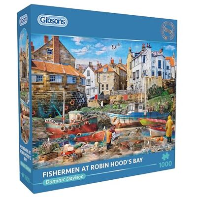 Gibsons Fishermen at Robin Hood's Bay 1000 Teile Puzzle für Erwachsene Dominic Davison North Yorkshire Coast Artwork Premium Nachhaltiges Puzzle Made in UK/EU Gibsons Fishermen at Robin Hood's Bay 1000 Teile Puzzle für Erwachsene Dominic Davison North Yorkshire Coast Artwork Premium Nachhaltiges Puzzle Made in UK/EU