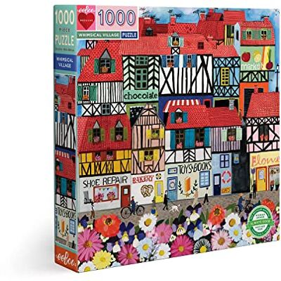 eeBoo PZTWSV 1000 Teile Whimsical Dorf Puzzle aus recyceltem Karton für Erwachsene, Mehrfarbig eeBoo PZTWSV 1000 Teile Whimsical Dorf Puzzle aus recyceltem Karton für Erwachsene, Mehrfarbig