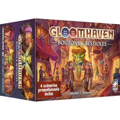 Asmodee Gloomhaven: Knöpfe & Bestioles – Cephalofair – Taktisches Solo-Spiel – Kampagne 20 Szenarien – ab 10 Jahren – 1 Spieler – 20 Minuten – französische Version Asmodee Gloomhaven: Knöpfe & Bestioles – Cephalofair – Taktisches Solo-Spiel – Kampagne 20 Szenarien – ab 10 Jahren – 1 Spieler – 20 Minuten – französische Version