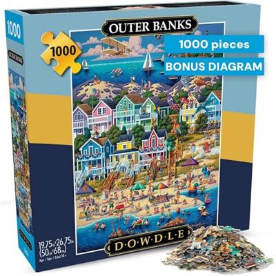 Buffalo Games Dowdle – Outer Banks – 1000-teiliges Puzzle für Erwachsene, herausforderndes Puzzle, perfekt für Spieleabende, fertige Größe 26,75 x 19,75 cm Buffalo Games Dowdle – Outer Banks – 1000-teiliges Puzzle für Erwachsene, herausforderndes Puzzle, perfekt für Spieleabende, fertige Größe 26,75 x 19,75 cm