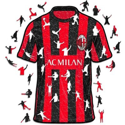 Iconic Puzzles – Milan Jersey, offiziell Lizenziertes Holzpuzzle, 100% nachhaltig, Geschenk für Erwachsene und Kinder, Größe M, 270 Teile Iconic Puzzles – Milan Jersey, offiziell Lizenziertes Holzpuzzle, 100% nachhaltig, Geschenk für Erwachsene und Kinder, Größe M, 270 Teile