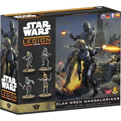 Asmodee , Star Wars: Legion – Clan Wren Mandalorians (Mandalorianer vom Clan Wren), DE-Version, Tabletop-Erweiterung für 2 Spieler ab 14 Jahren mit 120-180 Minuten Spielzeit, Mehrsprachig Asmodee , Star Wars: Legion – Clan Wren Mandalorians (Mandalorianer vom Clan Wren), DE-Version, Tabletop-Erweiterung für 2 Spieler ab 14 Jahren mit 120-180 Minuten Spielzeit, Mehrsprachig