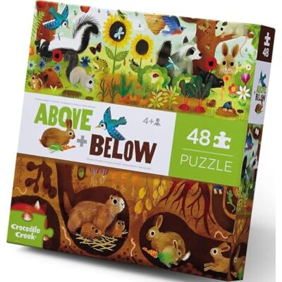 Crocodile Creek Above + Below 48-teiliges Bodenpuzzle – lustige Bodenpuzzles für Kinder im Alter von 4–8 Jahren – Hinterhofentdeckung – 68,6 x 50,8 cm fertig Crocodile Creek Above + Below 48-teiliges Bodenpuzzle – lustige Bodenpuzzles für Kinder im Alter von 4–8 Jahren – Hinterhofentdeckung – 68,6 x 50,8 cm fertig