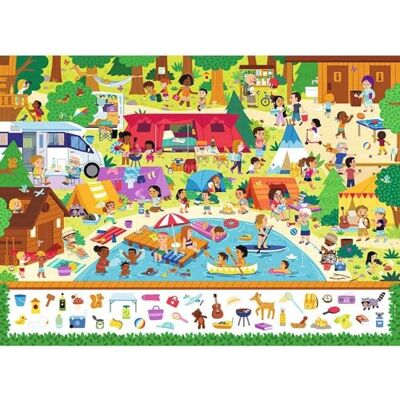 NATHAN Kinderpuzzle 100 Teile Auf dem Campingplatz (Suchen und Finden) Mädchen oder Junge ab 6 Jahren Hochwertiges Puzzle Dicker und haltbarer Karton Natur 86212 NATHAN Kinderpuzzle 100 Teile Auf dem Campingplatz (Suchen und Finden) Mädchen oder Junge ab 6 Jahren Hochwertiges Puzzle Dicker und haltbarer Karton Natur 86212