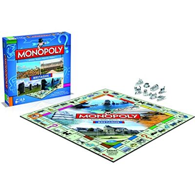 Winning Moves Monopoly Bretagne – Gesellschaftsspiel – Brettspiel – Edition Städte und Regionen – 2 bis 6 Spieler – französische Version Winning Moves Monopoly Bretagne – Gesellschaftsspiel – Brettspiel – Edition Städte und Regionen – 2 bis 6 Spieler – französische Version
