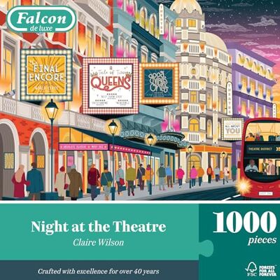 Falcon Night at the Theatre, 1000 Teile Puzzle, Puzzle für Erwachsene Falcon Night at the Theatre, 1000 Teile Puzzle, Puzzle für Erwachsene