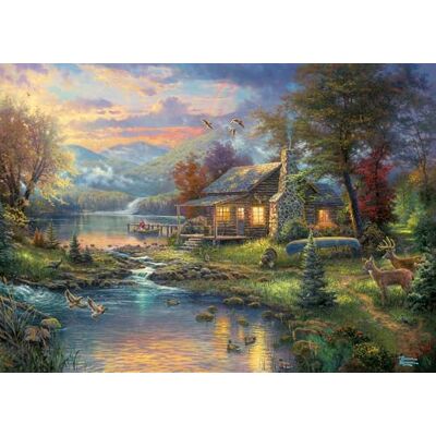 Schmidt Spiele 59467 Thomas Kinkade, Im Naturparadies, 1.000 Teile Puzzle, Meerkleurig Schmidt Spiele 59467 Thomas Kinkade, Im Naturparadies, 1.000 Teile Puzzle, Meerkleurig