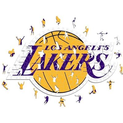 ICONIC Puzzles - Los Angeles Lakers Logo Holzpuzzle - 270 Teile - Für Fans ICONIC Puzzles - Los Angeles Lakers Logo Holzpuzzle - 270 Teile - Für Fans