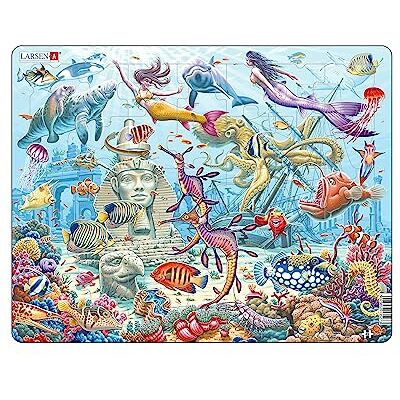 Larsen PG6 Rahmenpuzzle für Kinder I Meerjungfrauen in Einer versunkenen Stadt I Puzzle ab 3 Jahre I Tolles Kinderpuzzle mit 35 Teilen I Spaß & Lernen Larsen PG6 Rahmenpuzzle für Kinder I Meerjungfrauen in Einer versunkenen Stadt I Puzzle ab 3 Jahre I Tolles Kinderpuzzle mit 35 Teilen I Spaß & Lernen