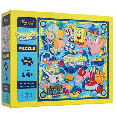 theory11 Spongebob Schwammkopf Multi-Dimensionales Puzzle (1000 Teile) Merchandise & Collectibles, Precision Fit and Premium Quality, Ages 14 and Up; Material: chipboard; For ages Adult theory11 Spongebob Schwammkopf Multi-Dimensionales Puzzle (1000 Teile) Merchandise & Collectibles, Precision Fit and Premium Quality, Ages 14 and Up; Material: chipboard; For ages Adult