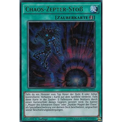 TCG DUSA-DE025 Chaos-Zepter-Stoß Ultra Rare Deutsch im Set mit Ultrapro Toploader Yugioh TCG DUSA-DE025 Chaos-Zepter-Stoß Ultra Rare Deutsch im Set mit Ultrapro Toploader Yugioh