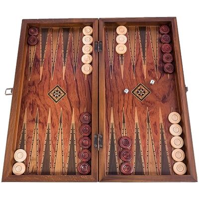 ART , Handgefertigtes Hochwertiges Backgammon Spiel aus Holz, Tavla, 100% Holz, Deluxe Edition, TricTrac, 50 x 25 cm ART , Handgefertigtes Hochwertiges Backgammon Spiel aus Holz, Tavla, 100% Holz, Deluxe Edition, TricTrac, 50 x 25 cm