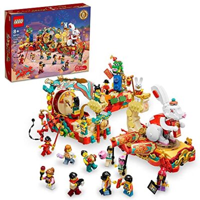 Lego Lunar New Year Parade 80111 Bauspielzeug-Set für Kinder, Jungen und Mädchen ab 8 Jahren, 1653 Teile Lego Lunar New Year Parade 80111 Bauspielzeug-Set für Kinder, Jungen und Mädchen ab 8 Jahren, 1653 Teile