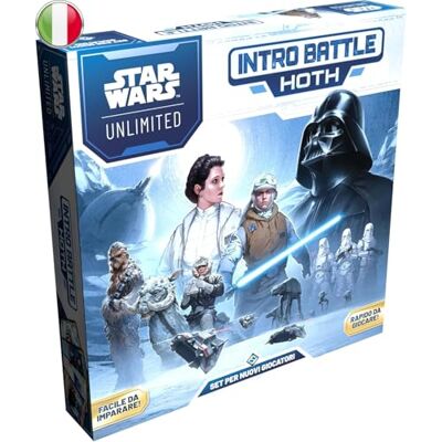 Asmodee Star Wars: Unlimited TCG Intro Battle Hoth Startkarten-Set mit vorverpackten Decks für Kinder und Erwachsene, ab 12 Jahren, 2+ Spieler, 20 Minuten, Italienisch Asmodee Star Wars: Unlimited TCG Intro Battle Hoth Startkarten-Set mit vorverpackten Decks für Kinder und Erwachsene, ab 12 Jahren, 2+ Spieler, 20 Minuten, Italienisch