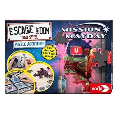 noris 606102060 Escape Room Puzzle Abenteuer, Mission MayDay Familien und Gesellschaftsspiel für Puzzle-Fans, inkl. 3 Fällen, ab 14 Jahren noris 606102060 Escape Room Puzzle Abenteuer, Mission MayDay Familien und Gesellschaftsspiel für Puzzle-Fans, inkl. 3 Fällen, ab 14 Jahren