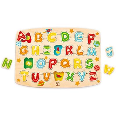 Hape – E1505 – Puzzle Knöpfe, Alphabet Hape – E1505 – Puzzle Knöpfe, Alphabet