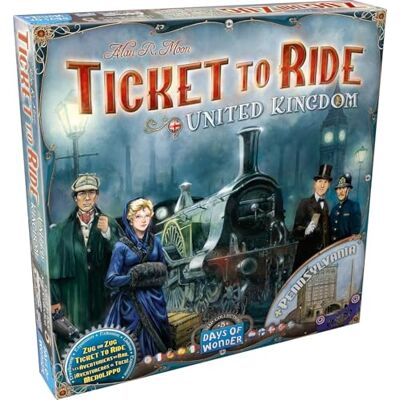 Asmodee , Zug um Zug – UK + Pennsylvania, Familienspiel, Mehrsprachig Asmodee , Zug um Zug – UK + Pennsylvania, Familienspiel, Mehrsprachig