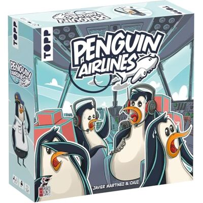 TOPP Penguin Airlines – Wer bringt den Vogel runter? Turbulentes Kommunikationsspiel in Echtzeit. Der Party-Flieger für nervenstarke Teams. 2–8 Spieler ab 9 Jahren 30 Minuten TOPP Penguin Airlines – Wer bringt den Vogel runter? Turbulentes Kommunikationsspiel in Echtzeit. Der Party-Flieger für nervenstarke Teams. 2–8 Spieler ab 9 Jahren 30 Minuten