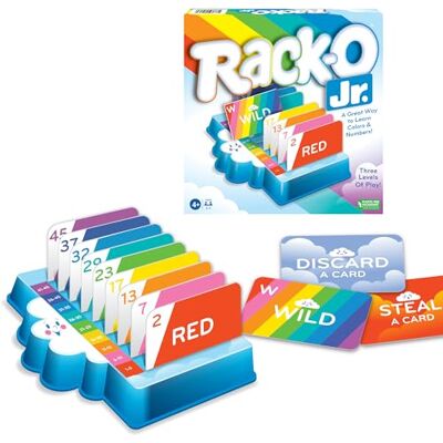 Winning Moves Rack-O Jr. von Games USA, Kinderausgabe des Spiels Rack-O, für 2 bis 4 Spieler ab 4 Jahren Winning Moves Rack-O Jr. von Games USA, Kinderausgabe des Spiels Rack-O, für 2 bis 4 Spieler ab 4 Jahren
