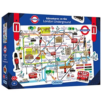 Gibsons Adventures on the London Underground Jigsaw Puzzle (250 XL Pieces) Gibsons Adventures on the London Underground Jigsaw Puzzle (250 XL Pieces)