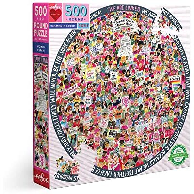 eeBoo Puzzle mit 500 Teilen, rund – La Marche des Femmes eeBoo Puzzle mit 500 Teilen, rund – La Marche des Femmes