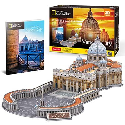 CubicFun 3D Puzzle Vatikan St. Petersdom, 101 Teile Erwachsene Kinder 8-10 Jahren, Vatikanstadt ArchitekturPuzzle, Modellbau,Modellbausatz Bausatz Erwachsene CubicFun 3D Puzzle Vatikan St. Petersdom, 101 Teile Erwachsene Kinder 8-10 Jahren, Vatikanstadt ArchitekturPuzzle, Modellbau,Modellbausatz Bausatz Erwachsene