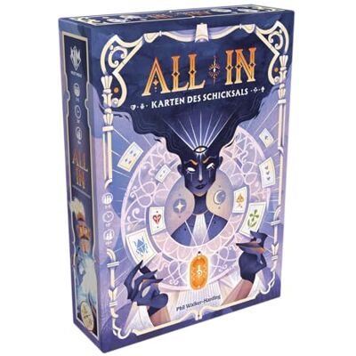 Asmodee , All In: Karten des Schicksals, DE-Version, Familienspiel für 2-5 Spieler ab 10 Jahren, Innovatives Bluffspiel mit 30 Minuten Spielzeit pro Partie Asmodee , All In: Karten des Schicksals, DE-Version, Familienspiel für 2-5 Spieler ab 10 Jahren, Innovatives Bluffspiel mit 30 Minuten Spielzeit pro Partie