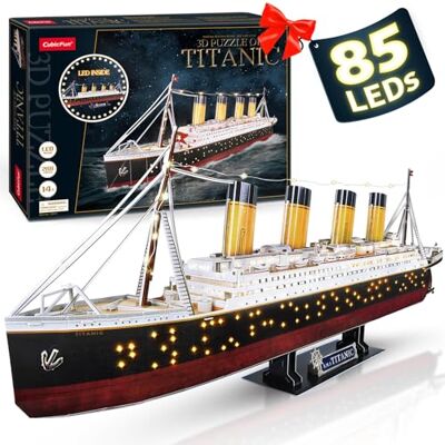 CubicFun Titanic 3D Puzzle Erwachsene, LED,266 Teile, 88 cm, Schiff Modell 4d Puzzle, Modellbausatz Schiff, Bausatz Erwachsene, Modellbau, Modellbausatz Erwachsene CubicFun Titanic 3D Puzzle Erwachsene, LED,266 Teile, 88 cm, Schiff Modell 4d Puzzle, Modellbausatz Schiff, Bausatz Erwachsene, Modellbau, Modellbausatz Erwachsene