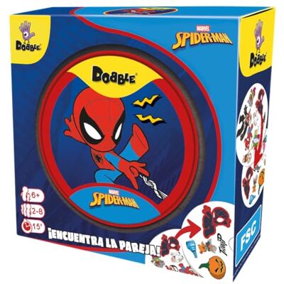 Asmodee Dobble Spiderman, Beobachtungs- und Geschwindigkeitskartenspiel für Kinder und Erwachsene, Brettspiel, 15 Minuten Spiel, ab 6 Jahren, 2-8 Spieler Asmodee Dobble Spiderman, Beobachtungs- und Geschwindigkeitskartenspiel für Kinder und Erwachsene, Brettspiel, 15 Minuten Spiel, ab 6 Jahren, 2-8 Spieler