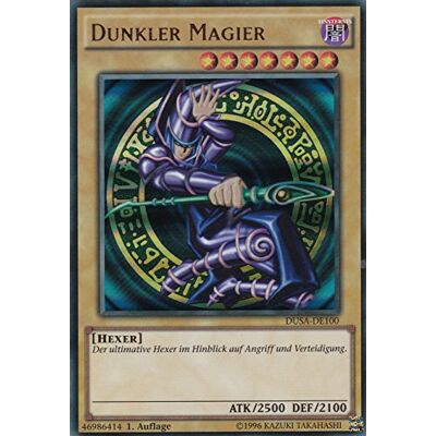 TCG DUSA-DE100 Dunkler Magier Ultra Rare Deutsch im Set mit Ultrapro Toploader Yugioh TCG DUSA-DE100 Dunkler Magier Ultra Rare Deutsch im Set mit Ultrapro Toploader Yugioh