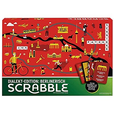 Mattel GPW45 Scrabble Dialekt-Edition Berlin, Gesellschaftsspiel, Brettspiel, Familienspiel Mattel GPW45 Scrabble Dialekt-Edition Berlin, Gesellschaftsspiel, Brettspiel, Familienspiel
