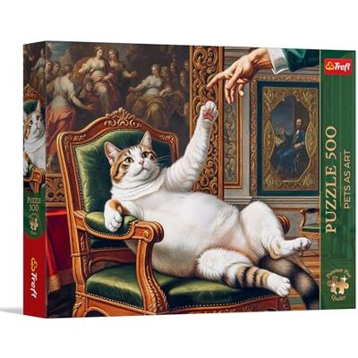 Trefl Puzzle 500 Teile, Pets as Art: Seine Flauschige Hoheit, Für Kinder und Erwachsene ab 14 Jahren, hohe Qualität, kreative Unterhaltung, passgenau, Premium Plus Trefl Puzzle 500 Teile, Pets as Art: Seine Flauschige Hoheit, Für Kinder und Erwachsene ab 14 Jahren, hohe Qualität, kreative Unterhaltung, passgenau, Premium Plus