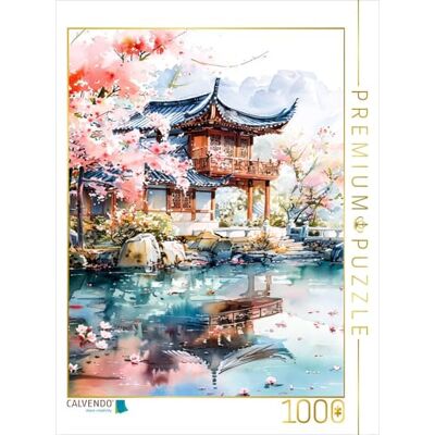CALVENDO Puzzle Tempelanlage zur Kirschblüte in China. Aquarellmalerei 1000 Teile Lege-Größe 48 x 64 cm Foto-Puzzle für glückliche Stunden CALVENDO Puzzle Tempelanlage zur Kirschblüte in China. Aquarellmalerei 1000 Teile Lege-Größe 48 x 64 cm Foto-Puzzle für glückliche Stunden