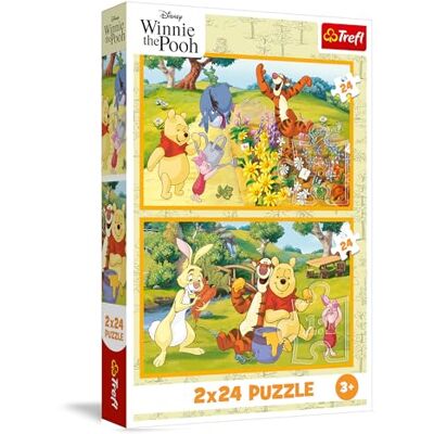 Trefl Puzzle 2x24 Teile, 2-in-1: EIN Tag im Garten, Winnie Puuh, 3+ Trefl Puzzle 2x24 Teile, 2-in-1: EIN Tag im Garten, Winnie Puuh, 3+