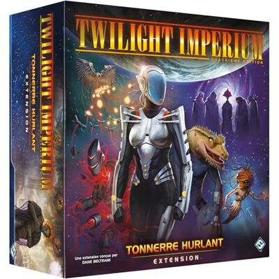 Asmodee Twilight Imperium: Heulender Donner – Fantasy Flight Games – Erweiterung Strategiespiel – Neue Fraktionen – ab 14 Jahren – 3 bis 8 Spieler – 4 bis 8 Stunden – französische Version Asmodee Twilight Imperium: Heulender Donner – Fantasy Flight Games – Erweiterung Strategiespiel – Neue Fraktionen – ab 14 Jahren – 3 bis 8 Spieler – 4 bis 8 Stunden – französische Version