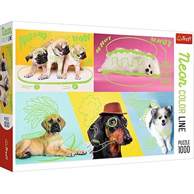 Trefl , Puzzle, Abgefahrene Hunde, 1000 Teile, Neon Color Line, Premium Quality, für Erwachsene und Kinder ab 12 Jahren Trefl , Puzzle, Abgefahrene Hunde, 1000 Teile, Neon Color Line, Premium Quality, für Erwachsene und Kinder ab 12 Jahren